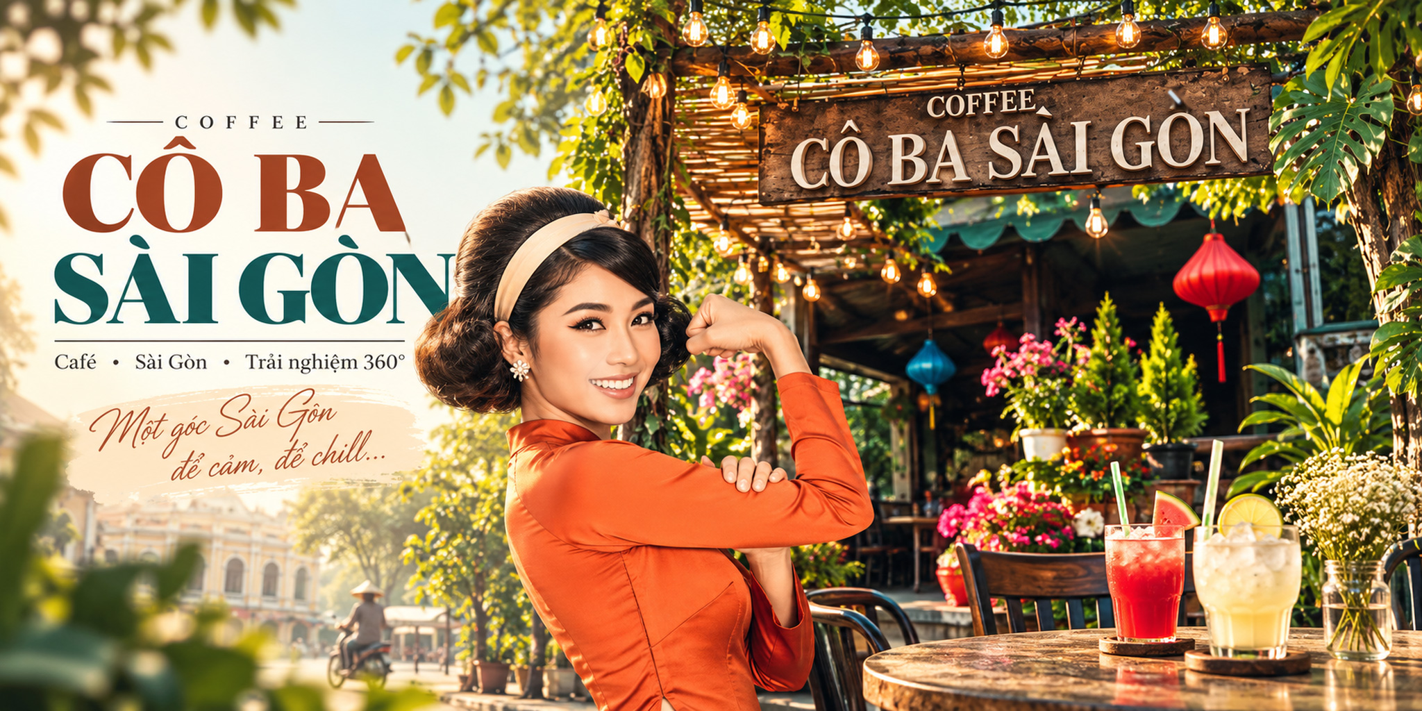 Tour đi dạo buổi sáng cafe tại quán Cafe Cô Ba Sài Gòn